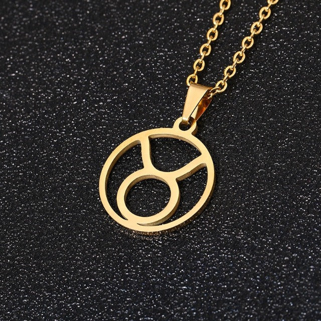 Zodiac Sign Necklace - Pendant 12 Constellations 