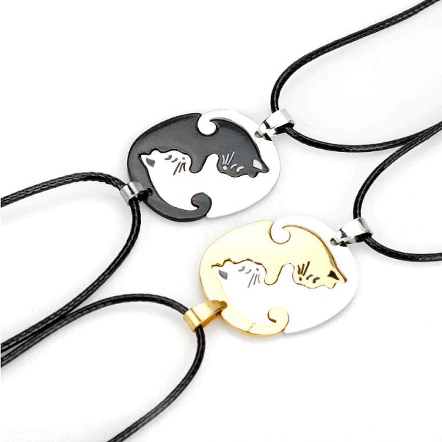 Ogrlica Yin Yang za par, dve ločljivi odstranljivi deli